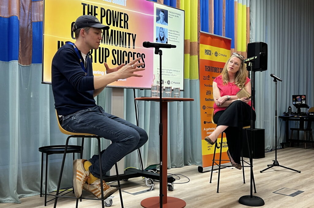 Freddie Fforde being interviewed