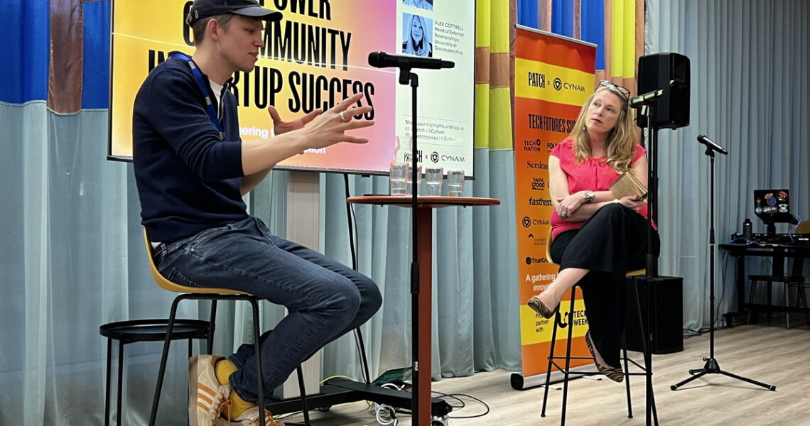 Freddie Fforde being interviewed